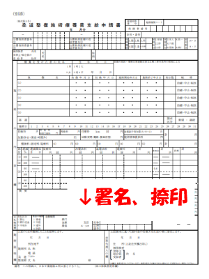 必ず申請書は確認してサインをお願いします